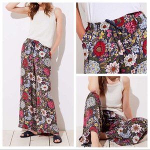 LOFT Hydrangea Garden Fluid Drawstring Pants
